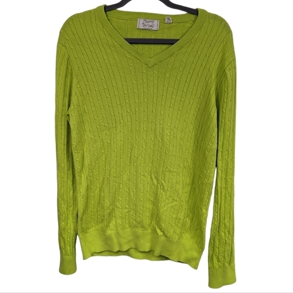 McIlhenny Dry Goods By Tobasco Silk Cashmere Blend Cable Knit Sz M